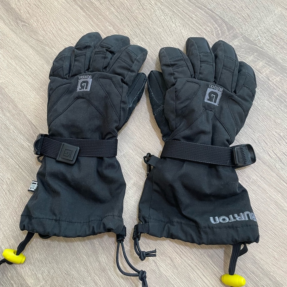 BURTON Black Snowboard Ski Winter Gloves. L